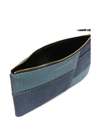 Comme Des Garçons Denim Pouch In Pattern