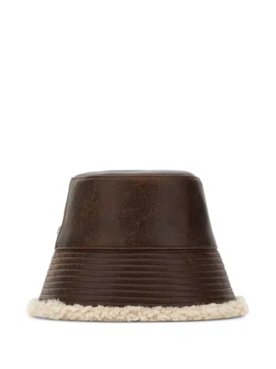 Stella Mccartney Dark Brown Solid Bucket Hat In Brown