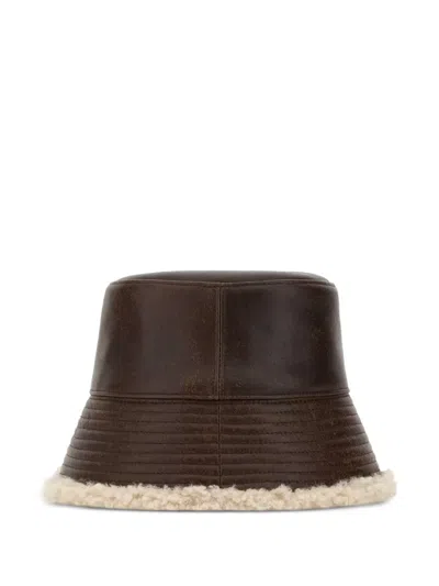 Stella Mccartney Dark Brown Solid Bucket Hat In Brown