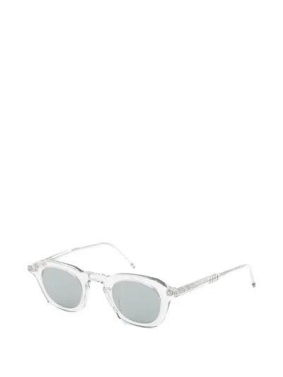 Thom Browne Rectangle-frame Sunglasses In White