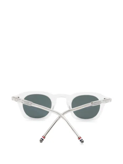 Thom Browne Rectangle-frame Sunglasses In White