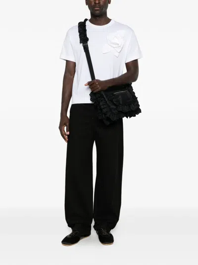 Simone Rocha Fitted Pressed Rosette T-shirt In White