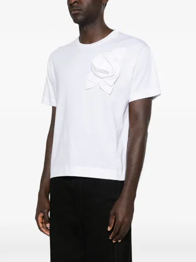 Simone Rocha Fitted Pressed Rosette T-shirt In White