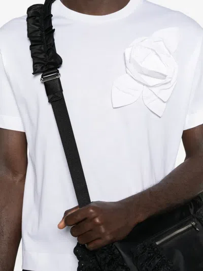 Simone Rocha Fitted Pressed Rosette T-shirt In White