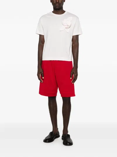 Simone Rocha Fitted Pressed Rosette T-shirt In Pink