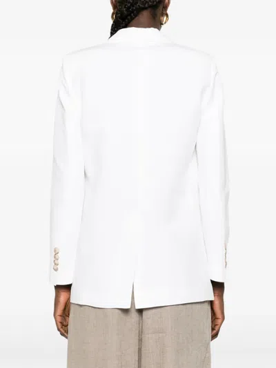 Drhope Double Breasted Blazer Jacket In White
