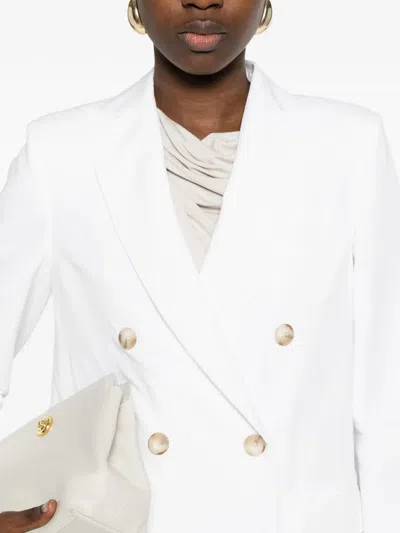 Drhope Double Breasted Blazer Jacket In White