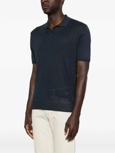 Corneliani Short-sleeve T-shirt In Blue