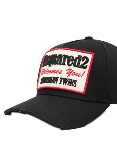 Dsquared2 Logo-patch Baseball Cap In Black