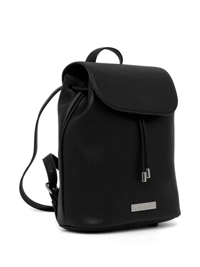 Karl Lagerfeld Drawstring Embossed-logo Backpack In Black