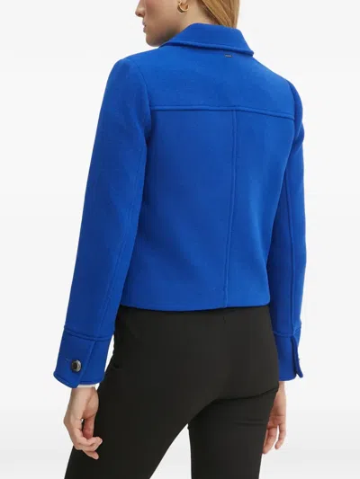Morgan Button Front Jacket In Blue