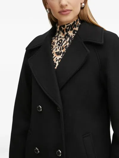 Morgan Button Coat In Black