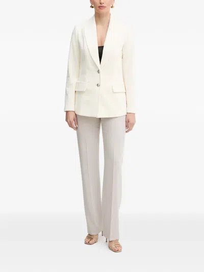 Morgan Buttoned Blazer In Neutral