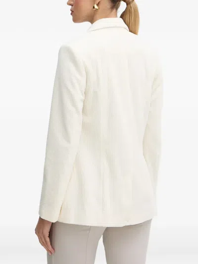 Morgan Buttoned Blazer In Neutral