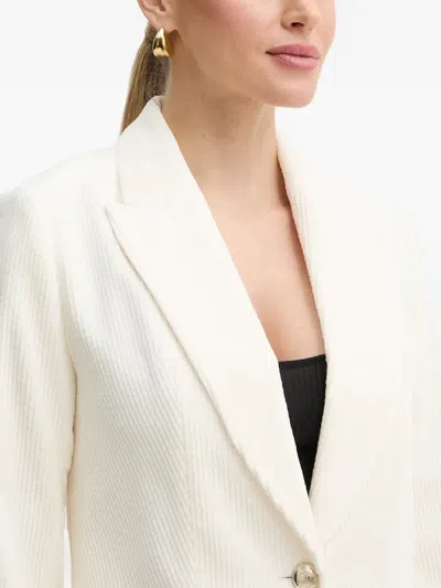 Morgan Buttoned Blazer In Neutral