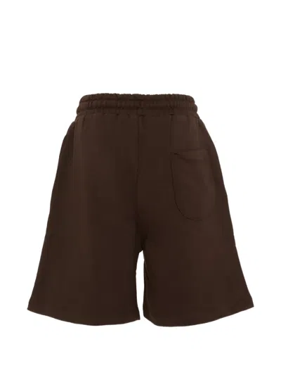 Msgm Drawstring Pocket Shorts In Brown