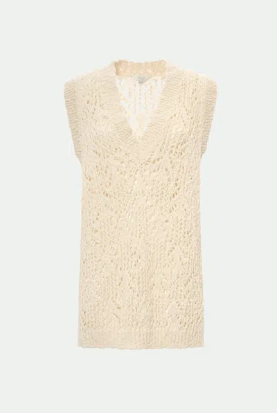 Malo Slub Cotton Top In Metallic