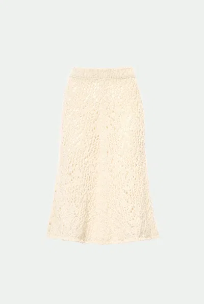 Malo Slub Cotton Skirt In Neutral