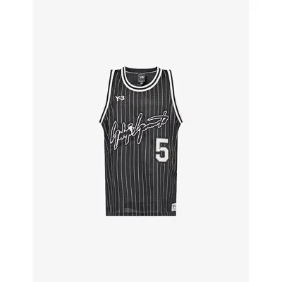Y-3 Mens Black Elite 5 Basketball Woven Top Xl