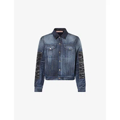Acne Studios Patchwork Denim Jacket In Multi