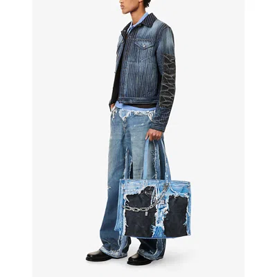 Acne Studios Patchwork Denim Jacket In Multi