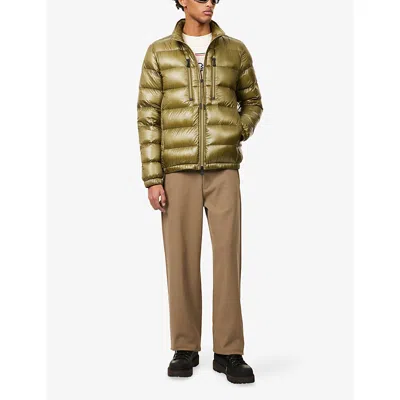 Moncler S Medium Green Orres Packable Shell-down Bomber Jacket In Green