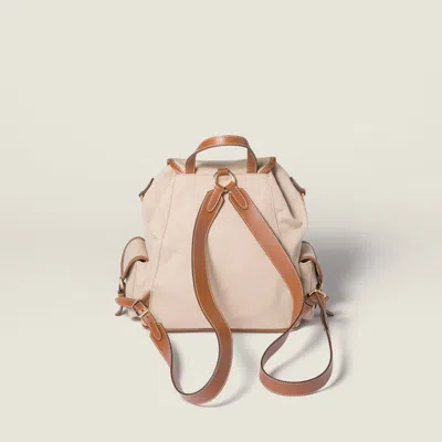Miu Miu Canvas And Leather Backpack