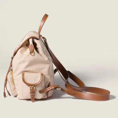 Miu Miu Canvas And Leather Backpack