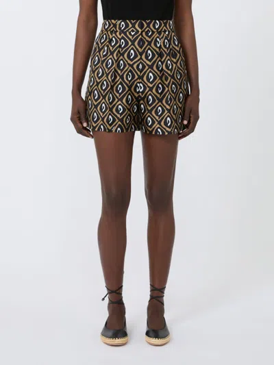 Max Mara Patterned Shorts In Gray