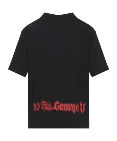 Balenciaga Medium Fit Graphic Crew Neck T Shirt In Black