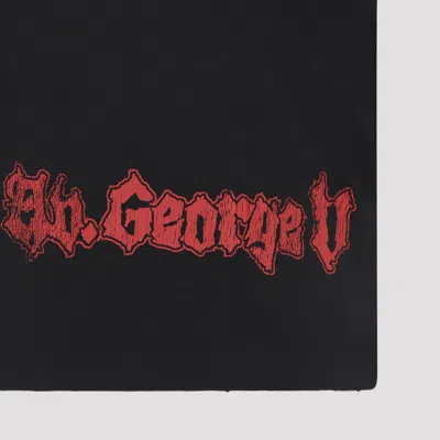 Balenciaga Medium Fit Graphic Crew Neck T Shirt In Black