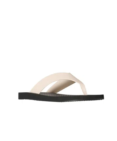 The Row Dune Classic Leather Thong Sandals In White