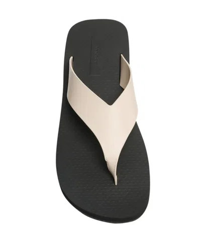 The Row Dune Classic Leather Thong Sandals In White
