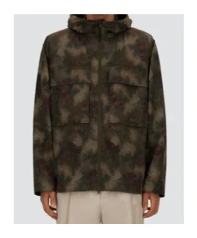 Herno Multicolor Tropical Pattern Ripstop Nylon Parka In Brown