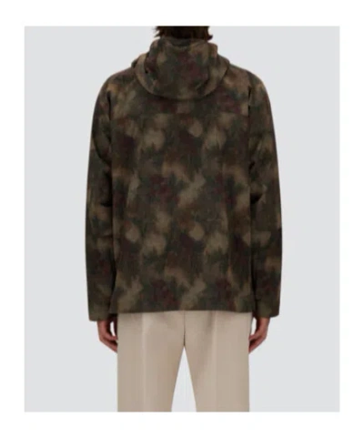 Herno Multicolor Tropical Pattern Ripstop Nylon Parka In Brown