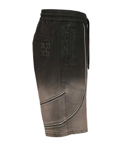 Off-white Drawstring Athletic Shorts In Brown