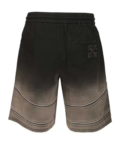 Off-white Drawstring Athletic Shorts In Brown