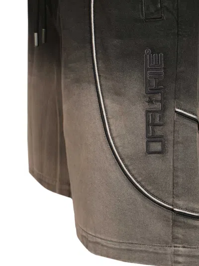 Off-white Drawstring Athletic Shorts In Brown