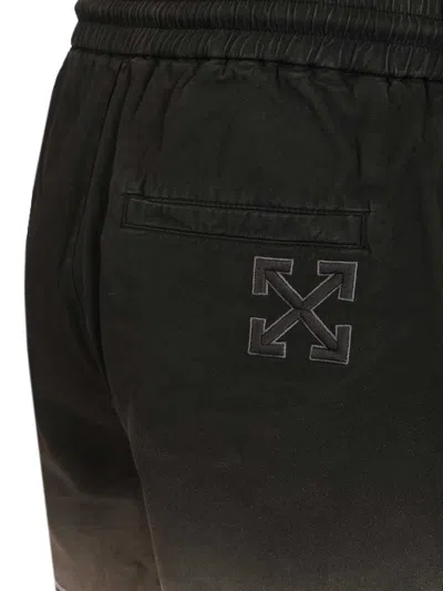Off-white Drawstring Athletic Shorts In Brown