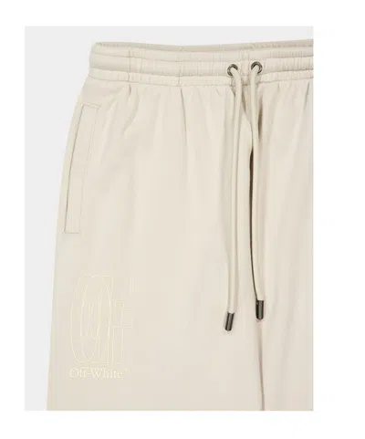 Off-white Drawstring Cuffed Sweatpants In White