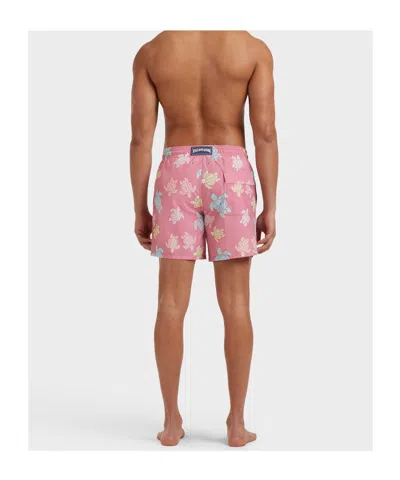 Vilebrequin Tortues Multicolores Printed 5.5 Swim Shorts In Pink