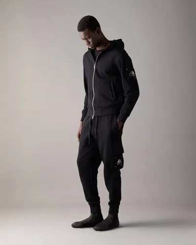 Moose Knuckles Hartsfield Zip-up Hoodie Clothing In Black