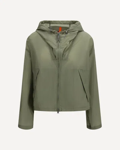 Parajumpers Bicolor Polyamide Shell Jacket In Green