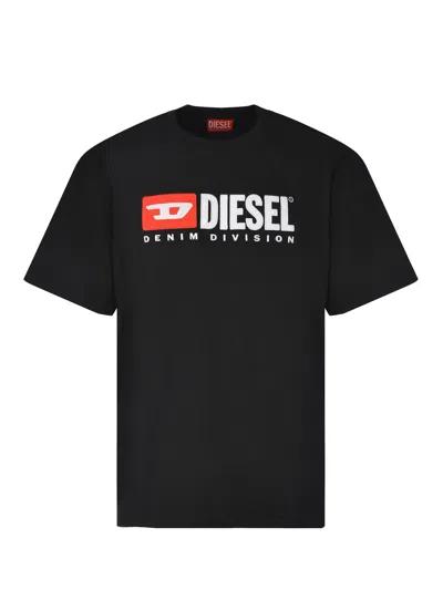 Diesel Essentials Man T-shirt Black Size L Cotton In Black