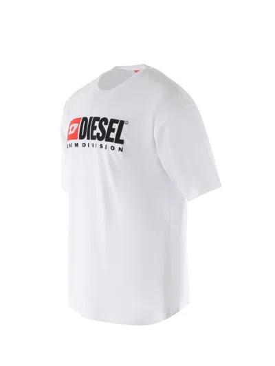 Diesel Essentials Man T-shirt White Size L Cotton