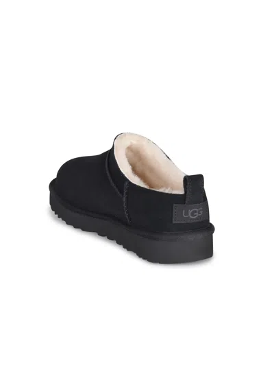 Ugg Classic Micro Short Suede Ankle Boots In Black