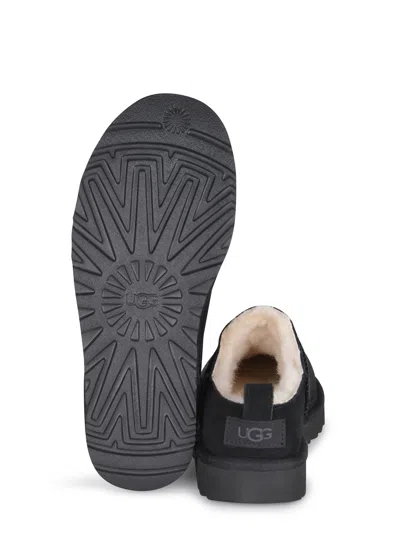 Ugg Classic Micro Short Suede Ankle Boots In Black