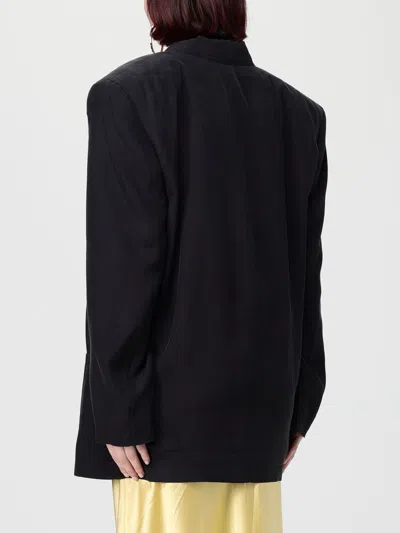 Saint Laurent Double-breasted Six-button Suit Jacket In Black