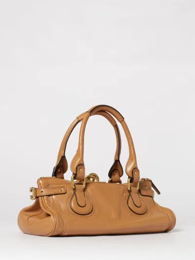 Chloé Paddington Brown Handbag With Two Top Handles And Padlock On The Front In Leather Woman In Brown