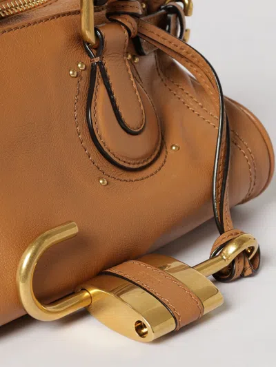 Chloé Paddington Brown Handbag With Two Top Handles And Padlock On The Front In Leather Woman In Brown